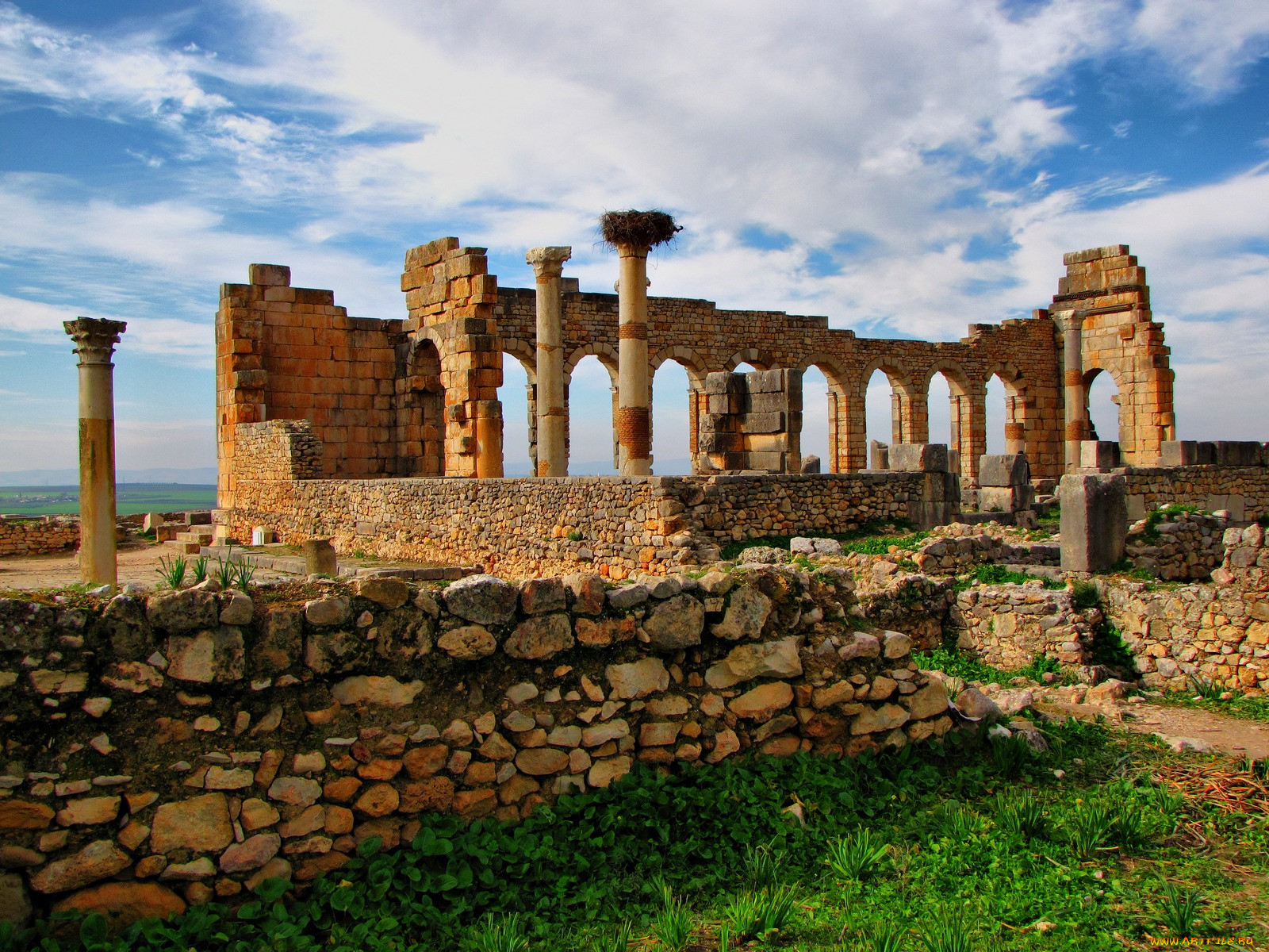 Древние руины где находятся. Волюбилис Марокко. Марокко руины Волюбилиса. Римские руины Волюбилиса. Развалины древнеримского города Волюбилис.